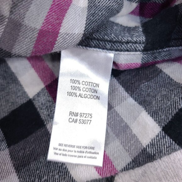 Fox Racing Shirt Womens Medium Pearl Snap Flannel Plaid Motocross Western - Picture 9 of 10